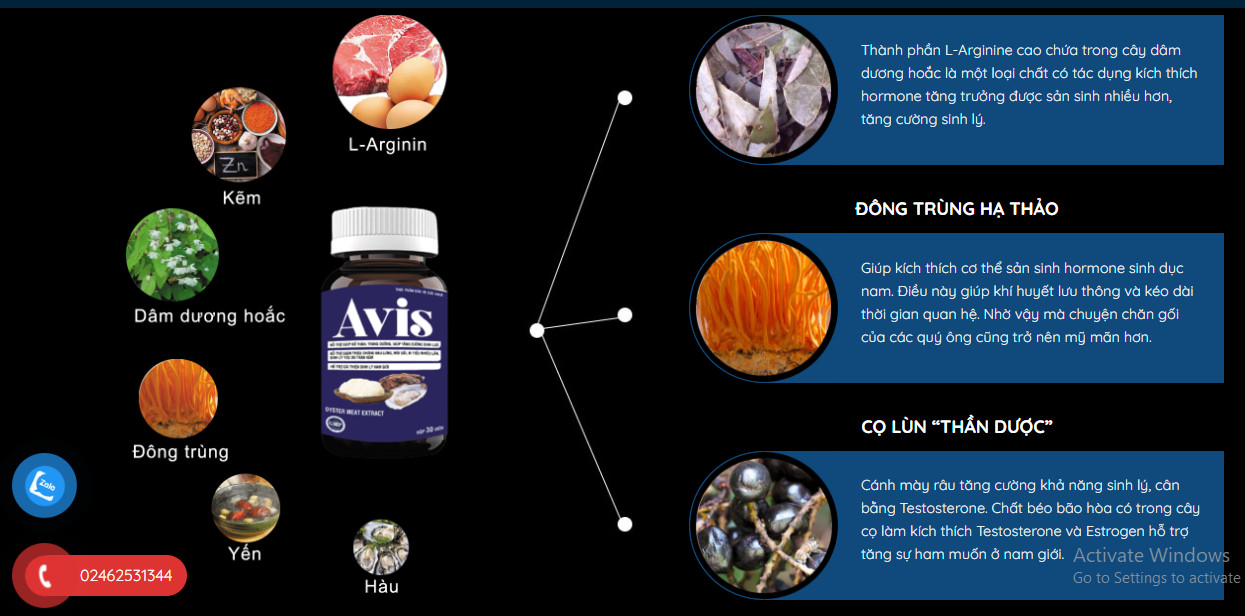 Viên hàu yến AVIS có sẵn những loại dưỡng chất cải thiện sinh lý nào?